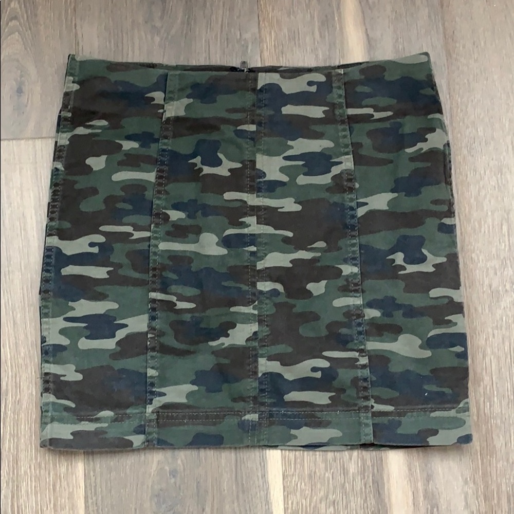 Free People Camo Skirt
